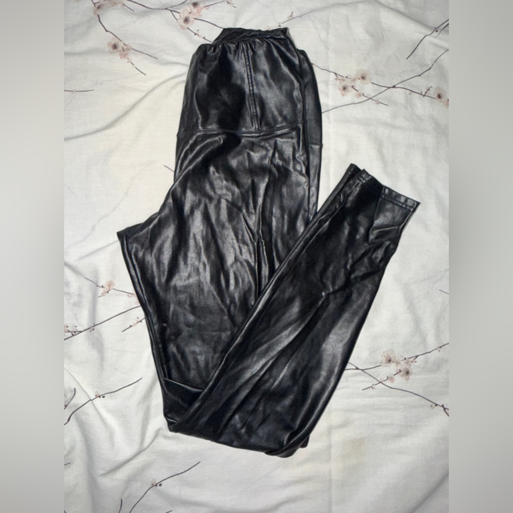 Wilfred Free Womens Pants Blac Pant Leggings Vegan Leather/ sz XS